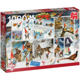 Rode doos Rien Poortvlieg legpuzzel kerst met de kabouters 1000 stukjes