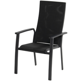 Zwarte Tuinstoel Sitges Dining Chair niet verstelbaar van Hartman