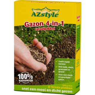 Gele doos ECOstyle gazon 4 in 1 totaalpakket graszaad 500 gram