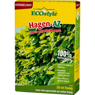 Gele doos ECOstyle-Hagen-AZ 1,6 kg afbeelding groene beukenhaag