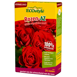 Gele doos met knalrode rozen ECOstyle rozen-AZ 800 gram