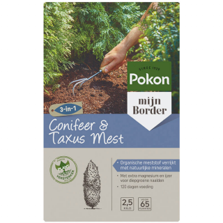 Grijs paarse doos Pokon Conifeer en Taxus Mest 2,5 kg