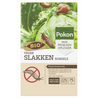 Beige doos Pokon tegen slakken korrels bio 225 gram afbeelding slakken