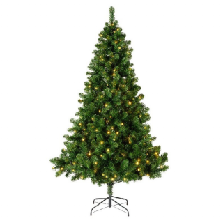 Groene kunstkerstboom Imperial H 180 brandend LED metalen standaard