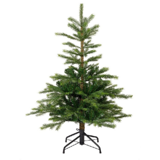 Groene Kunstkerstboom Grandis Fir H 120 cm op metalen voet