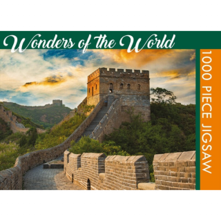 Groene doos legpuzzel Wonders of the world Chinese muur 1000 stukjes