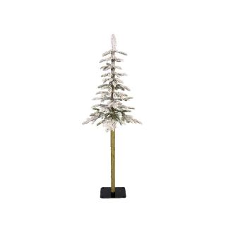 Kunstkerstboom Alpine Fir met sneeuw H 120 cm met metalen voet