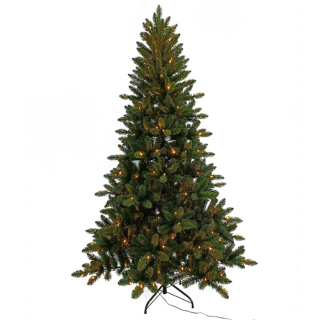 Kunstkerstboom Danby met LED verlichting metalen voet H 150 cm