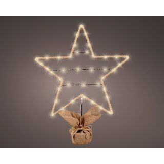 Ster Micro LED Frame - Jute - H 58 cm