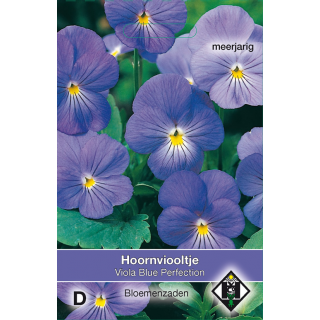 Hoornviooltje Viola Cornuta 'Blue Perfection' Eetbare bloemen Van Hemert en Co zaden