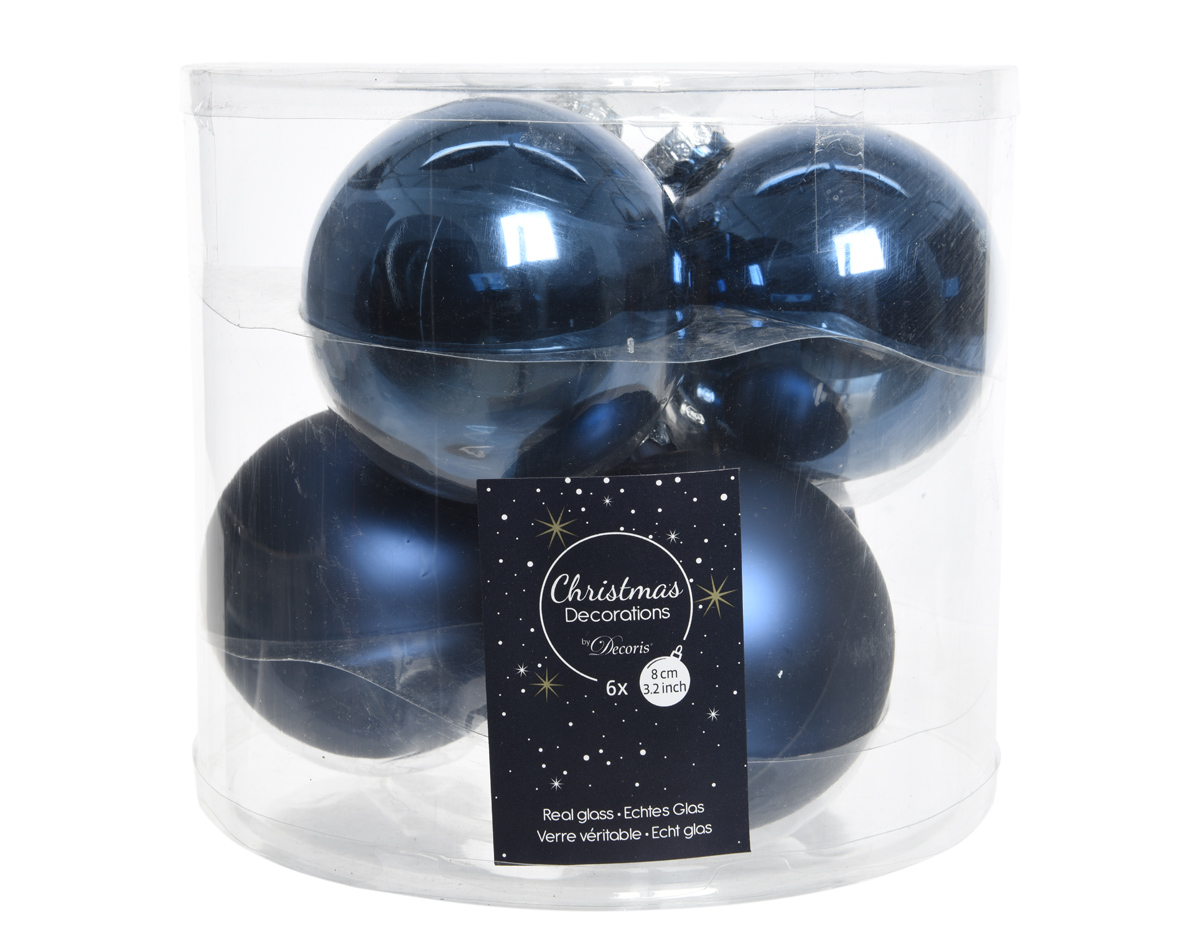 Kerstballen Nacht Blauw