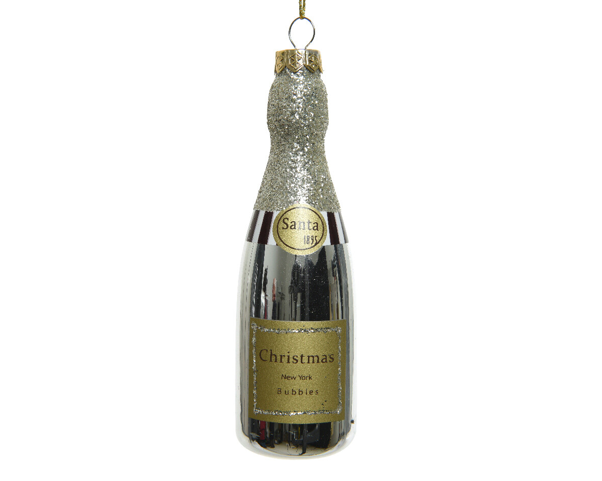 Kerstornament Champagnefles