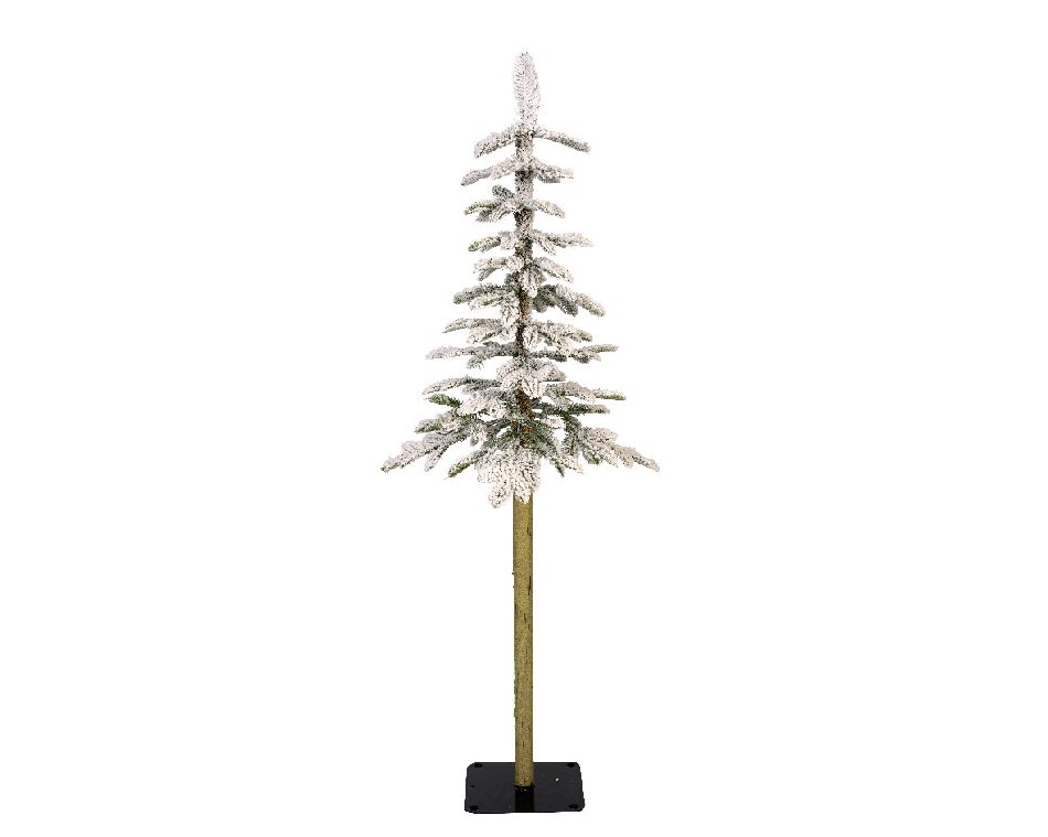 Kunstkerstboom Alpine Fir met sneeuw H 120 cm met metalen voet