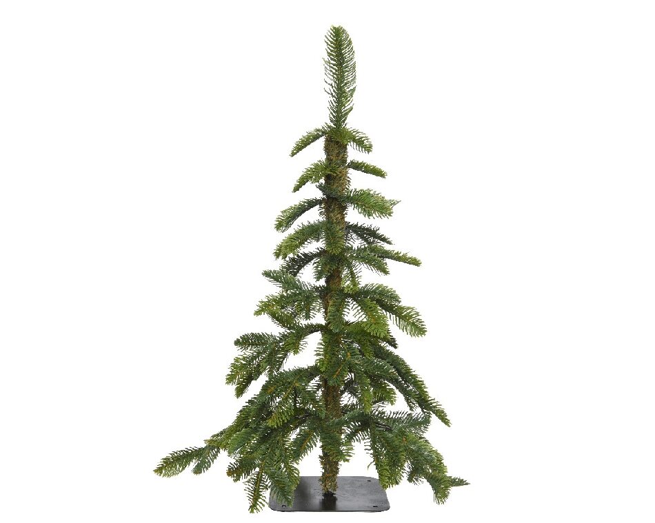 Groene mini kunstkerstboom Alpine H 45 cm met metalen voet