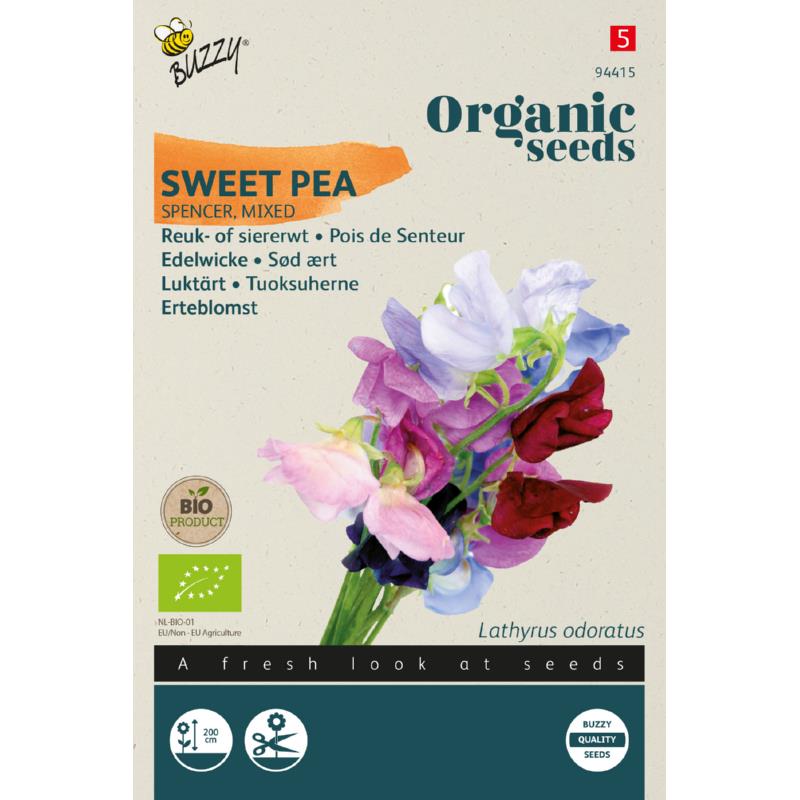 Zaden Lathyrus odoratus Reuk- of Siererwt Organic Seeds (Bio)