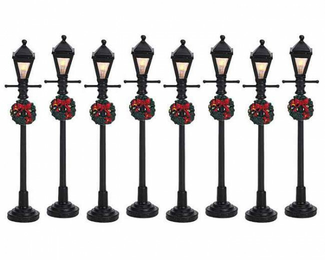 Lemax Gas Lantern Streetlamp - set van 8 stuks Tuinland