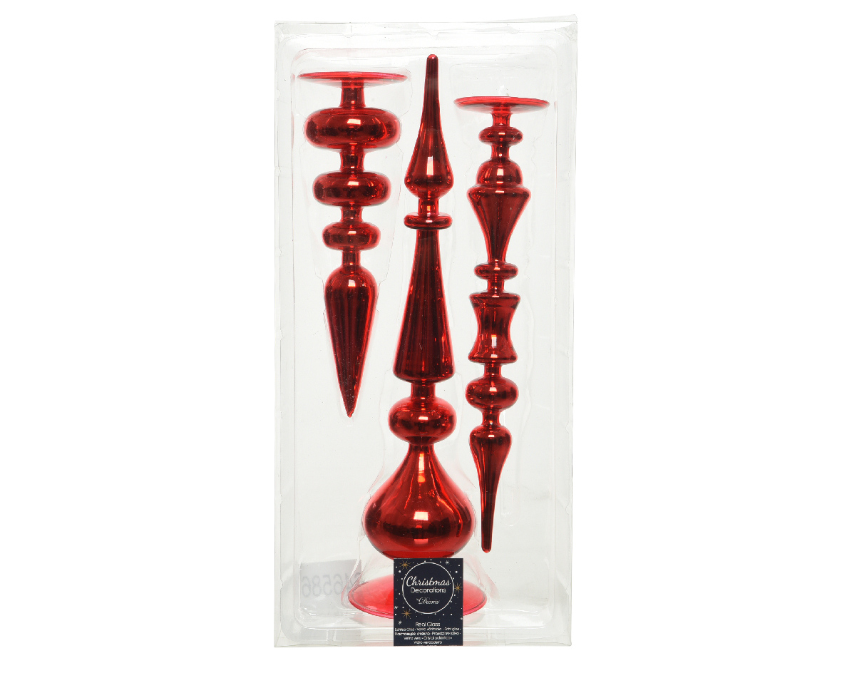 Kerstboom Piek Set Rood