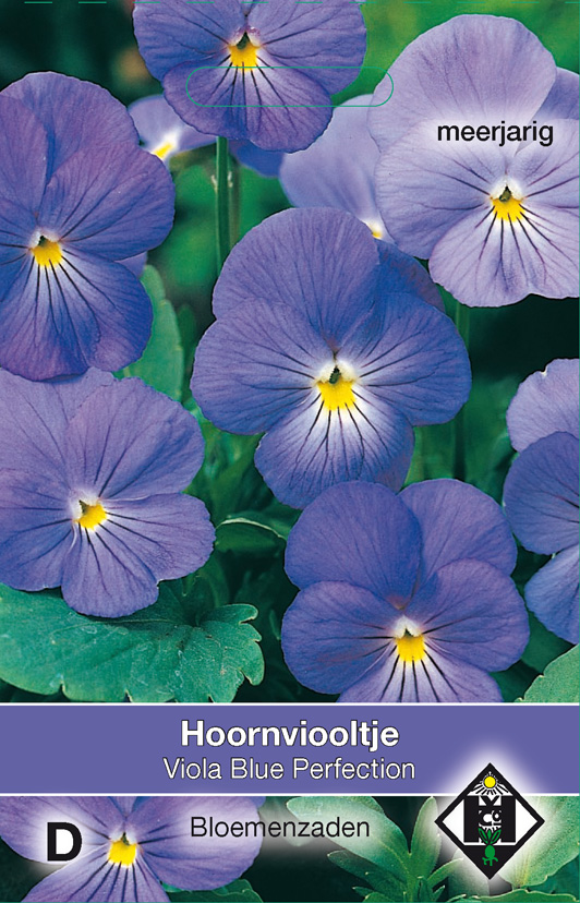 Hoornviooltje Viola Cornuta 'Blue Perfection' Eetbare bloemen Van Hemert en Co zaden