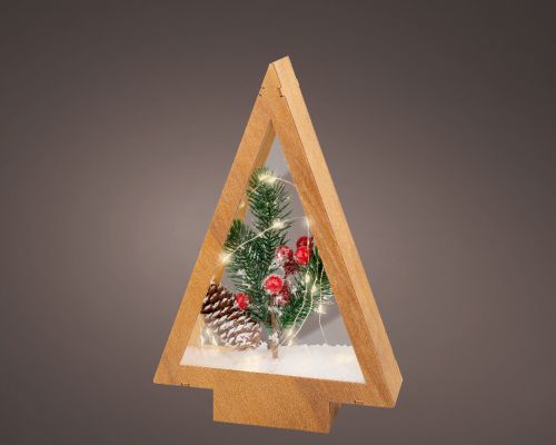 Micro LED Frame Tirangle Kerstboom - H 28 cm