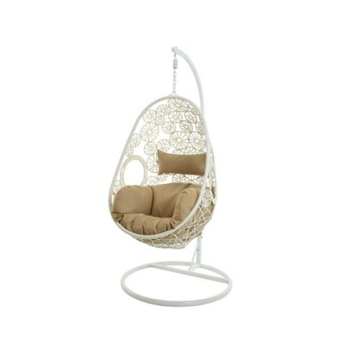 Hangstoel - Egg Chair Rhodes - Wicker - Wit