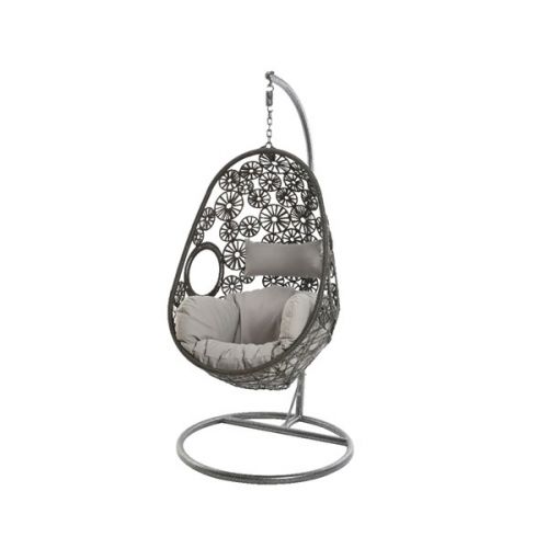 Hangstoel - Egg Chair Rhodes - Wicker - Grijs