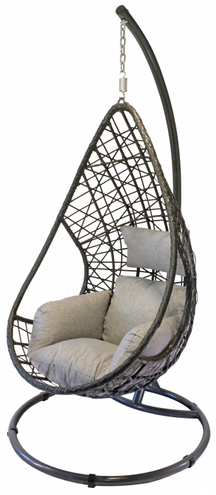 Hangstoel - Egg Chair Wicker Zwart