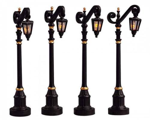 Lemax Colonial Street Lamp - set van 4 stuks