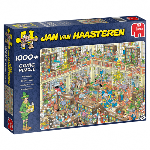 Puzzel Jan van Haasteren De Bibliotheek 1000 stukjes Tuinland