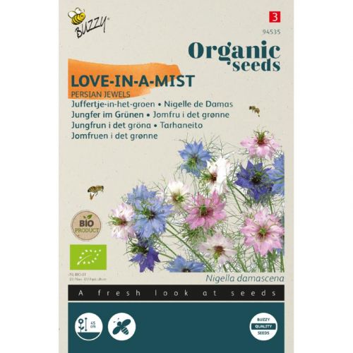 Zaden Nigella damascena Juffertje-In-Het-Groen Persian Jewels Organic Seeds (Bio)