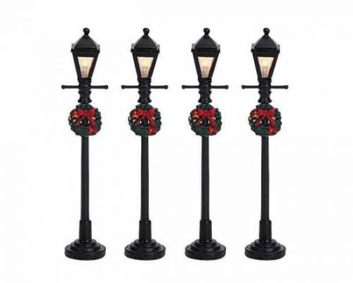Lemax Gas Lantern Street Lamp - set van 4 stuks Tuinland