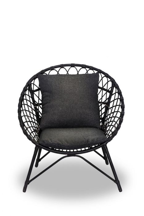 Lounge stoel Amos Zwart