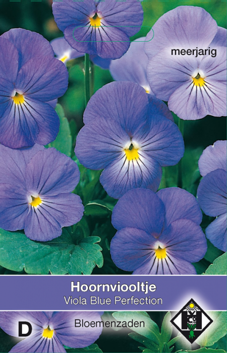 Hoornviooltje Viola Cornuta 'Blue Perfection' Eetbare bloemen Van Hemert en Co zaden
